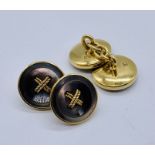 A pair of 18ct gold "button" design cufflinks, possibly by Cassandra Goad, total weight 8.7g