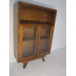 A mahogany part glazed display cabinet.