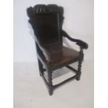 A Westmorland Wainscott chair - height 105cm
