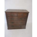 An Edwardian chest of five drawers.