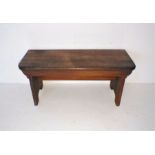 A small wooden bench, length 96cm, height 43cm.