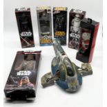 A collection of Star Wars action figures etc including Kylo Ren, Luke Skywalker, Stormtrooper, Darth
