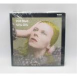 A collection of ten David Bowie 12" vinyl records, including 'Hunky Dory', 'Diamond Dogs', 'Golden