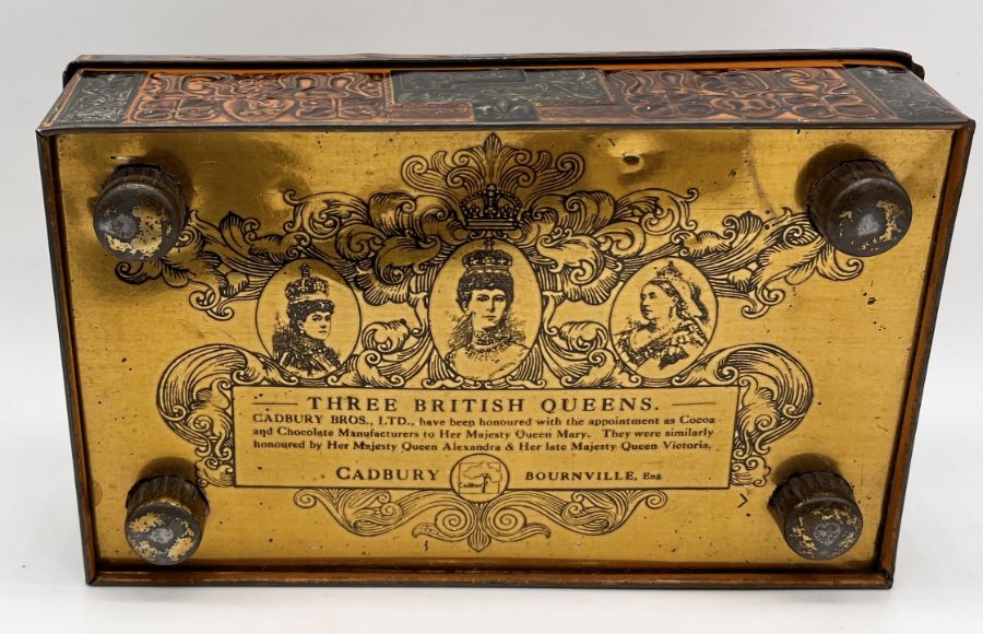 A vintage Cadbury tin, brass spirit level, watch keys jewellery boxes etc. - Image 3 of 3