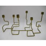 A mid century style 6 branch candle holder