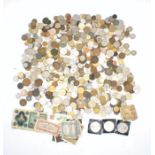 A quantity of UK and worldwide coinage.