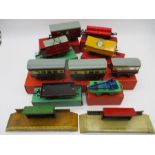 A collection of nine boxed Hornby Trains O gauge rolling stock including three coaches (42117,