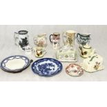 A collection of various china including Masons etc.