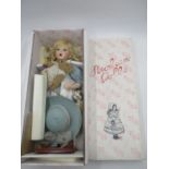 A boxed Hanah Collectable hand painted porcelain doll named "Caroline", with certificate of
