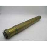 A W Watson & Sons Ltd. WWI brass military telescope marked G S Telescope x 8 1278 W Watson & Sons