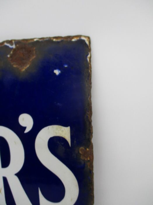 A Player's Navy Cut Cigarettes double sided enamelled sign - height 51cm, wide 42cm - Bild 9 aus 9