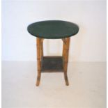 A Victorian bamboo card table.