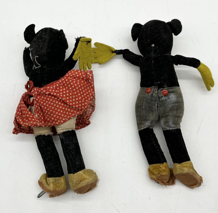 Deans rag book felt Mickey and Minnie Mouse C.1930's approximately 17cm long - some losses as shown - Bild 6 aus 6