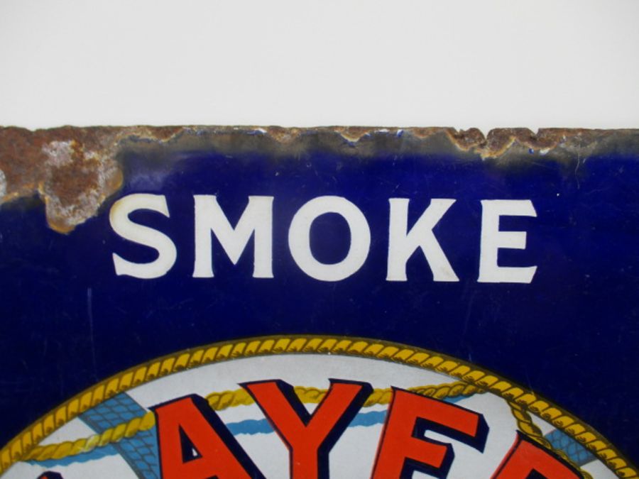 A Player's Navy Cut Cigarettes double sided enamelled sign - height 51cm, wide 42cm - Bild 3 aus 9