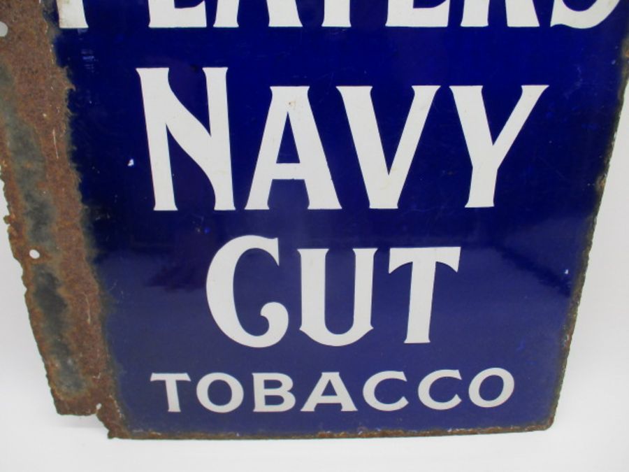 A Player's Navy Cut Cigarettes double sided enamelled sign - height 51cm, wide 42cm - Bild 7 aus 9