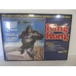 A vintage King Kong movie poster