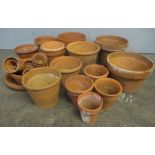 A selection of terracotta pots.