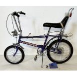 A 1975 Raleigh Chopper, Mark II with Sturmey Archer 3 speed gears.This classic has been