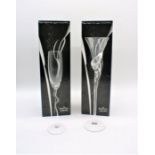 Two boxed Rosenthal glass champagne flutes.