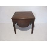 A Georgian mahogany converted commode