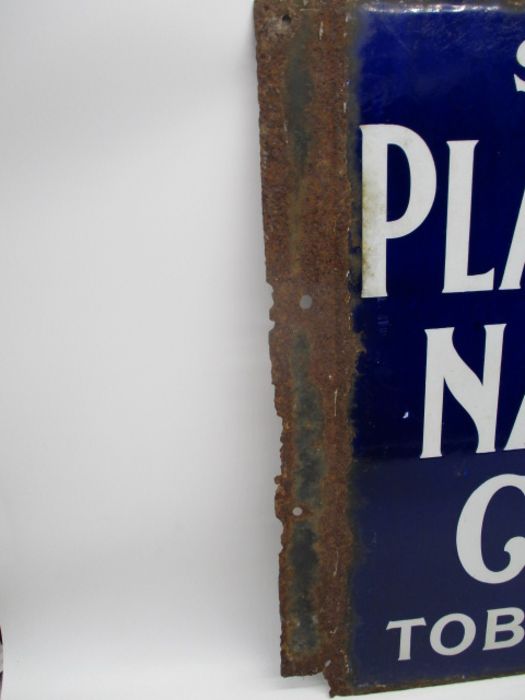 A Player's Navy Cut Cigarettes double sided enamelled sign - height 51cm, wide 42cm - Bild 8 aus 9