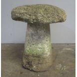 A weathered staddle stone. Height 60cm