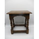 An oak joint stool