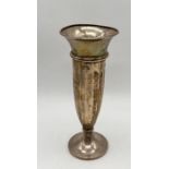 A hallmarked silver trumpet vase, height 15cm