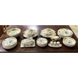 A Masons Regency part dinner service including dinner plates, terrines, cruet set, bowls, etc.