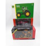 Two boxed die-cast tractors including a Case Magnum 7240 and Schuco John Deere 7810 collector's