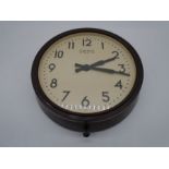 A 1930's/40's Smiths 8-day Bakelite wall clock - slight damage to Bakelite