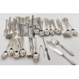 A collection of silver plated cutlery mainly by Mappin & Webb and Walker & Hall