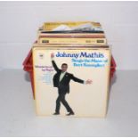 A quantity of 12" records, including ABBA, Joan Baez, Clannad, John Denver, Johnny Mathis, Kitaro