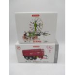 Two boxed Wiking farming die-cast models (both 1:32 scale) including a Krampe Kipper Big Body 650