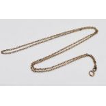 An unmarked 9ct gold chain, clasp A/F, weight 5.9g