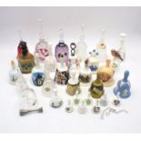 A collection of ceramic and glass bells.