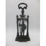 A Victorian cast iron doorstop in the form of a Knight.