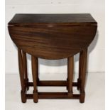 A small mahogany gateleg table