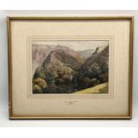 A Watercolour of Lynton, North Devon by Rev. George Hext dated 1881