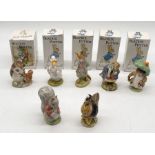 A collection of seven Beswick Beatrix Potter figures including Old Mr Brown, Mr Drake Puddle-Duck,