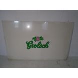 A large double sided metal "Grolsch" sign, 91cm x 143cm