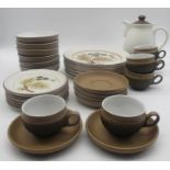 A Denby pottery Cotswold pattern dinner set.