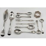 A collection of hallmarked silver cutlery etc. total 238g