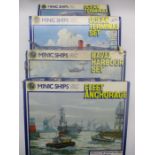 Four boxed Minic Ships sets to include M904 Fleet Anchorage, M906 Naval Harbour and two M902 Ocean