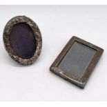 Two small hallmarked silver photo frames