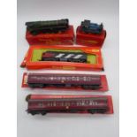 A collection of three boxed Tri-ang Hornby OO gauge locomotives including a diesel locomotive, "