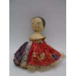 A19th century part peg doll