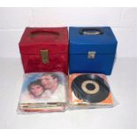 A quantity of 7" vinyl records, including Pat Boone, Perry Como, Cliff Richard, Wizzard, The