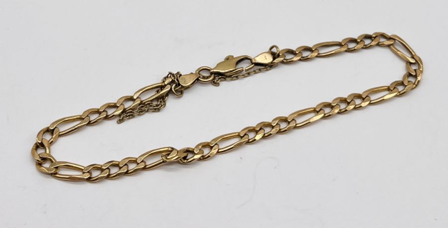 A 9ct gold bracelet, weight 6.4g