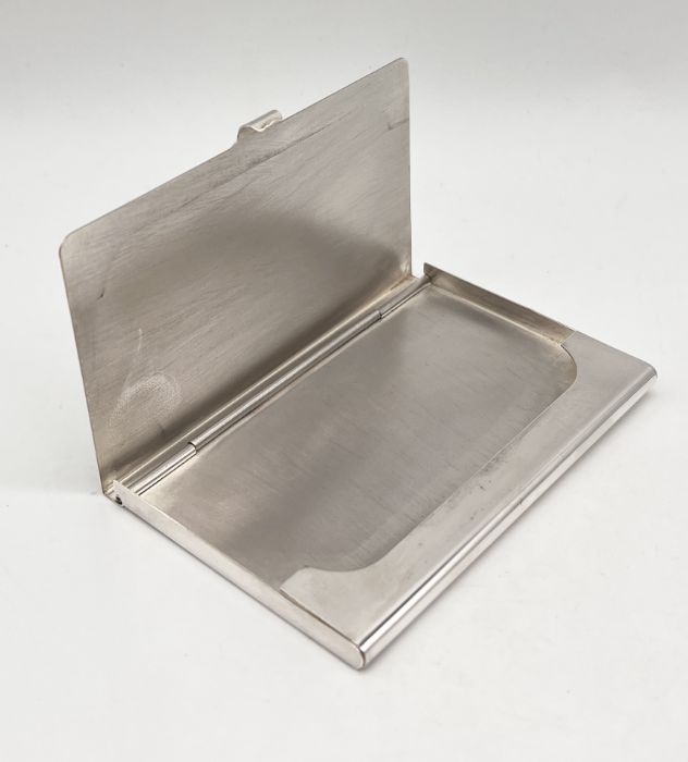 A hallmarked silver card case - Image 2 of 2